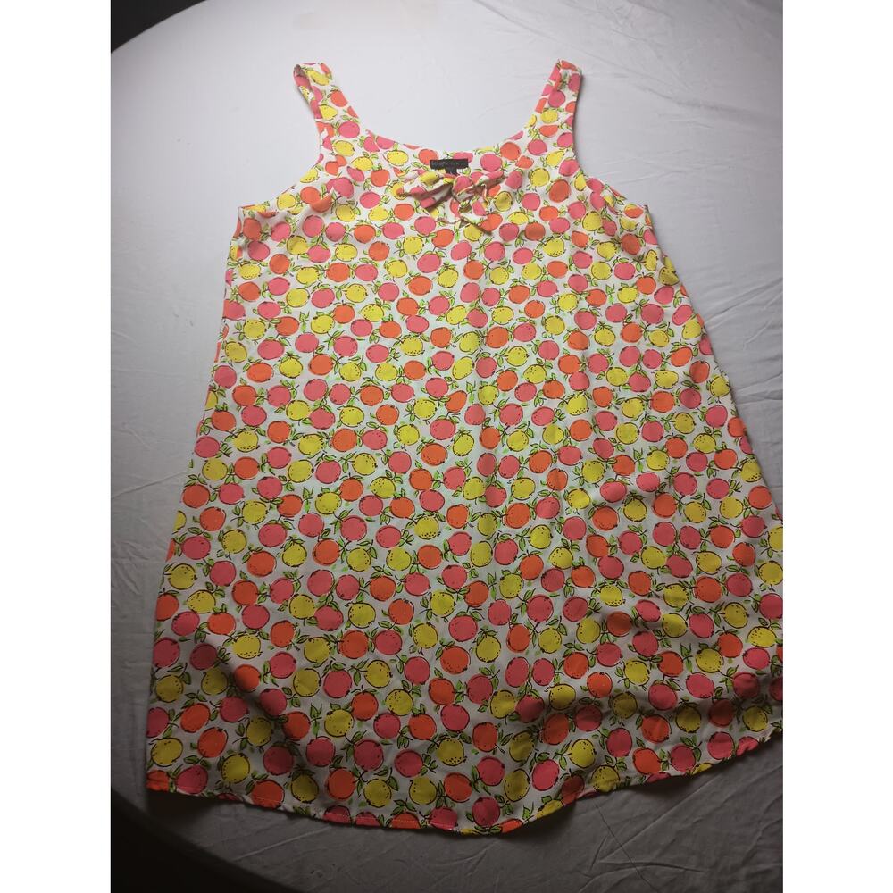 Vintage Y2K Women Bebop Lemon Orange Fruit Dress Mini Summer‎ Vacation Large